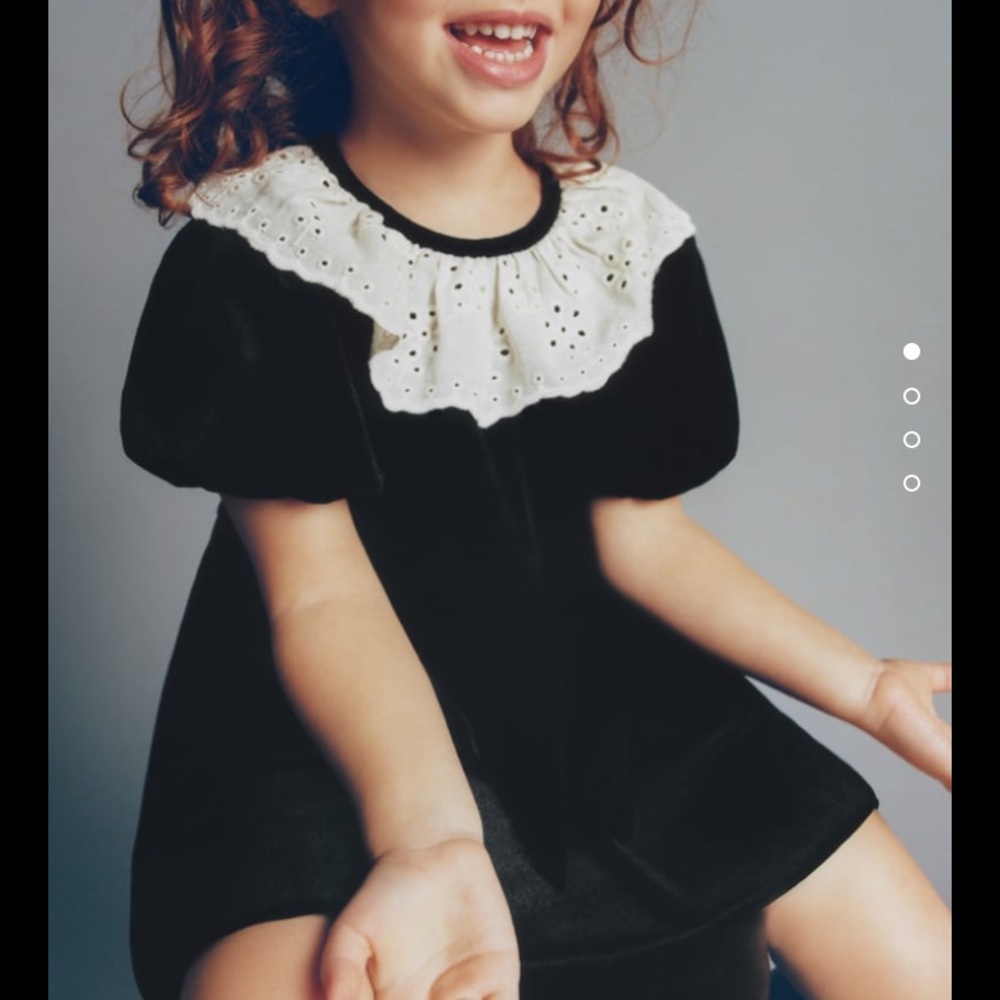 Combination velvet dress